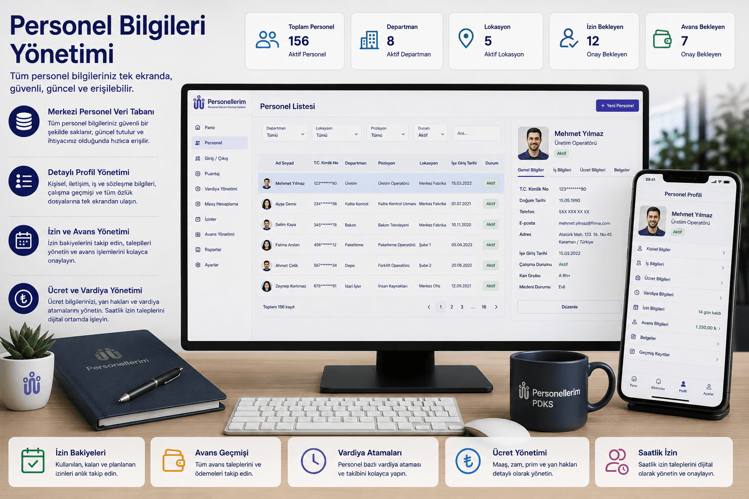 Personel bilgilerini tek bir ekranda toplayın!