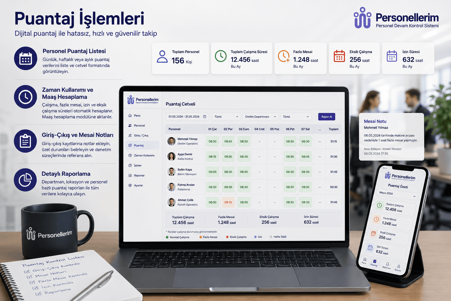 Puantaj işlemlerini dijitalleştirin!